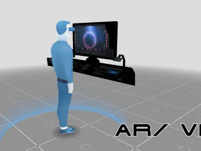 Sci-fi Control Panel Low-poly 3D model