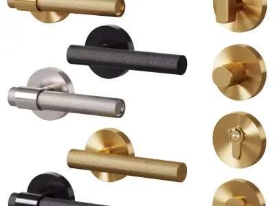 Door handles LUX and TOLLO by Meraki 3D model