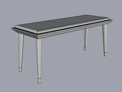 Bench Seating Ottoman furniture 3D model