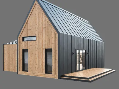 Barn house 04 3D model