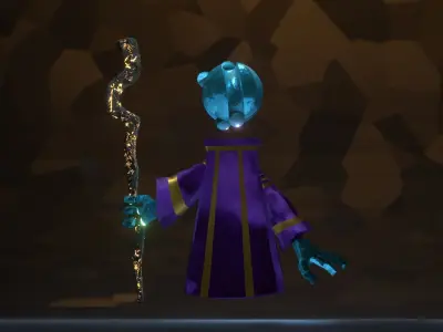 Alien Monk Low-poly 3D model