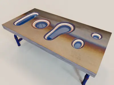 Parametric table TAB-ATOLL 3D model