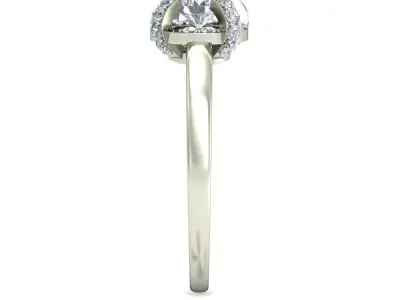 Women Wedding Engagement Ring 3D print model 2