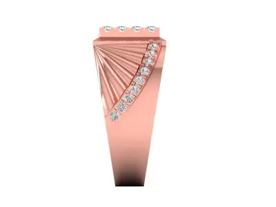 Solitaire Wedding Engagement Rings Signet Ring 3D print model