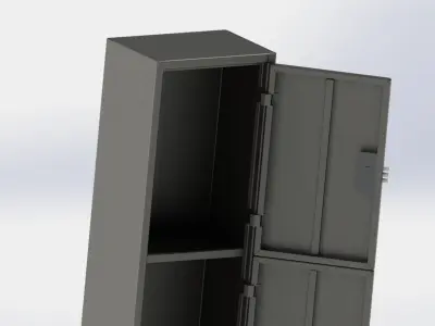 Sheet metal Safe box Solidworks 3d and dxf files 3D model