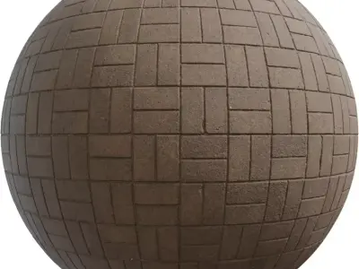 Basketweave Concrete Pavers PBR Texture  Texture