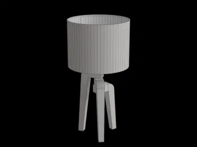Lund Table Lamp Low-poly 3D model