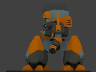 Super Mecha 5 - Soshek of Code Name 5SOU3 Low-poly 3D model