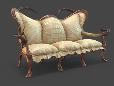  African Decorative Furniture Collection – High-Quality 3D Models 