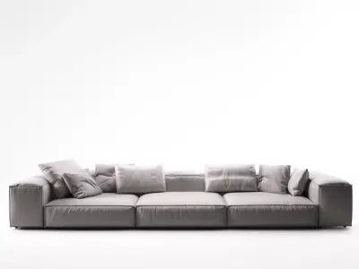 Extrasoft B leather sofa 3D model