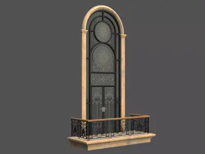 Classic Door  Windows 1 3D model