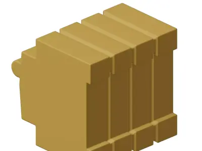 Plastic Electrical Modular MCB Toy 3D model
