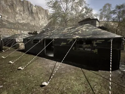 Military Tents Low-poly 3D model