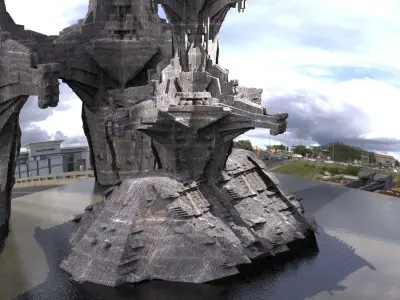 Aztec Colossal Tower 3  3D model