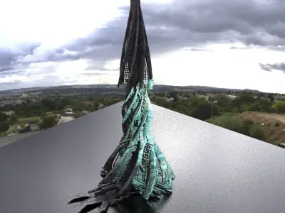 London Crystal Shard Sci Fi Tower 2 3D model