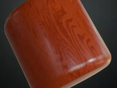 Polished Glossy Cherry Wood Surface PBR Texture