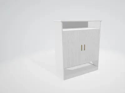 Loomie Shoe Cabinet with Doors Low-poly 3D model
