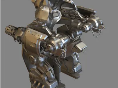 Silverback 1 armored robot 3D model