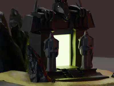 Dark Portal Low-poly 3D model