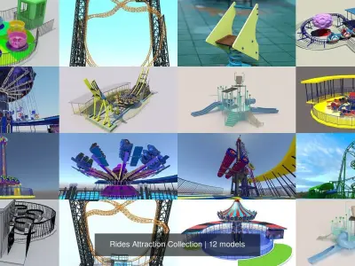 Rides Attraction Collection 3D Model Pack