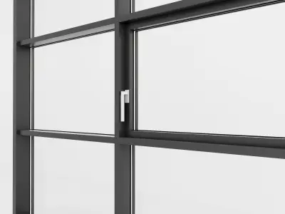 Panoramic glazing Stained glass 71 Low-poly 3D model