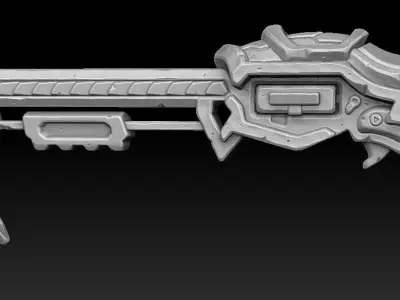 Sci-fi musket 3d print 3D print model