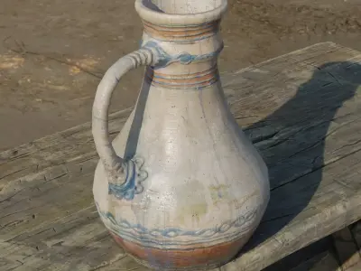 Ceramic jug Low-poly 3D model