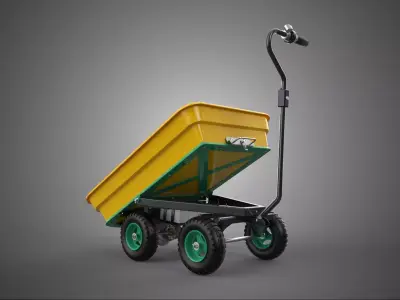 ELECTRIC DUMP CART CONSTRUCTION BUILDING SITE MATERIAL TRANSPORT 3D model