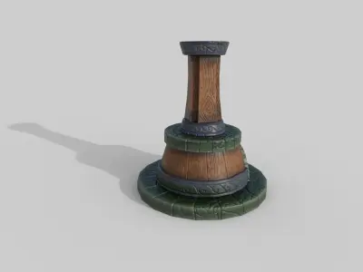 Fireplace lord of rings fire pit Low-poly 3D model