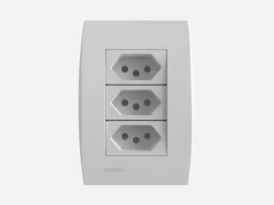 Siemens 3 Power Outlets 3D model
