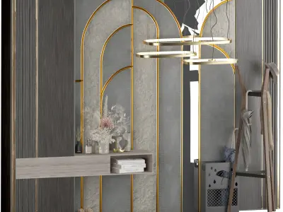 hallway set 09 3D model