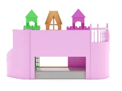 Castle Bed Kid Room 3D model