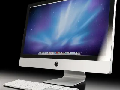 Apple IMac 27 with Keyboard MB110 and Magic Mouse 3D model