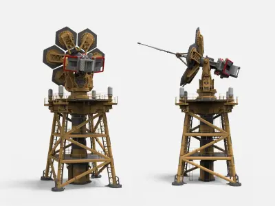 Sci fi Antenna 1 3D model