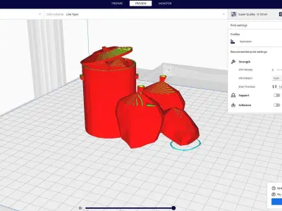 trash bag and garbage 3D print model