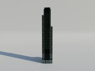 NYC 3 World Trade Center Low-poly 3D model