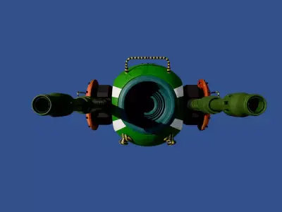 Armed Tactical Robot Drone  Dual Gun Combat Model 3D model