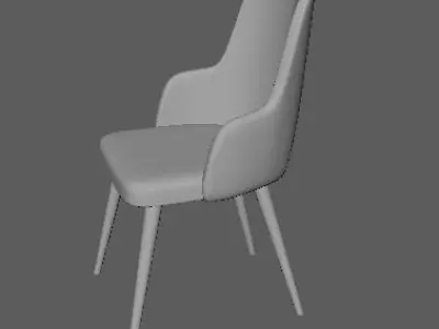 chair with gold legs 3D model purchase