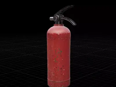 Fire Extinguisher Safety Prop 3D Model Game Ready Low-poly 3D model