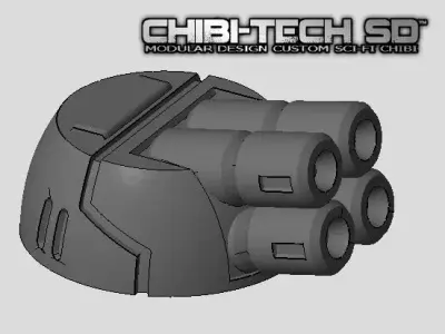 CHIBI-TECH SD - RX-4 ION CANNONS 3D print model