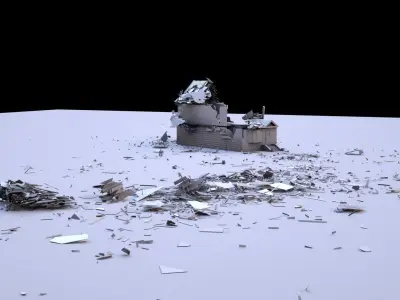 Destroyed House 3D model