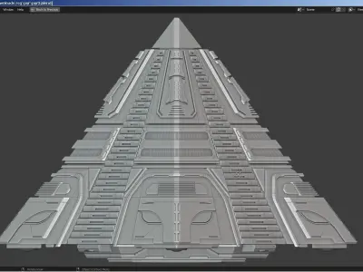 Pyramid Spaceship 3D model