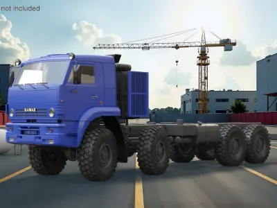  Kamaz 6560 Truck Blue Rigged 
