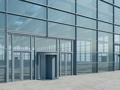 Exhibition Hall 22 interior and exterior 3D model