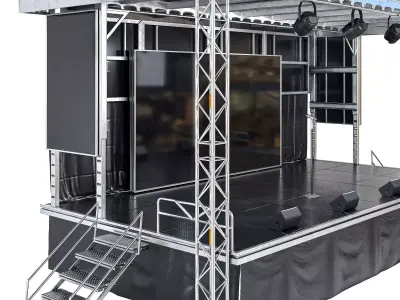 Mobile Outdoor Stage 3D model