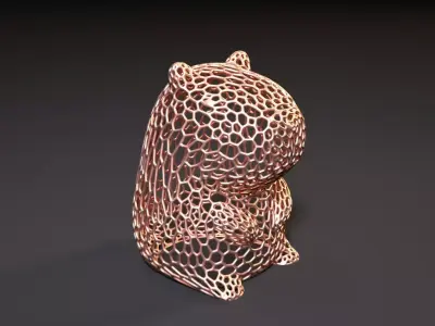 Capybara Voronoi 3D print model