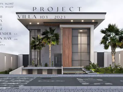 Villa house  design duplex  103 3D model