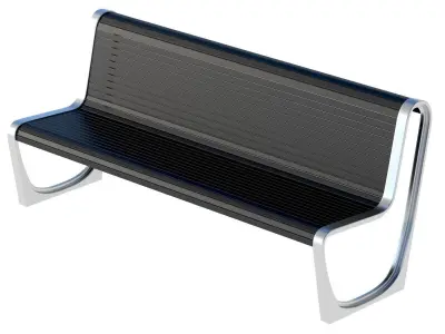 City Bench 12 Low-poly 3D model