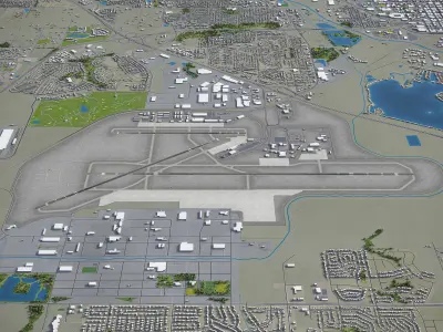 Linkoln - Airport - LNK Low-poly 3D model