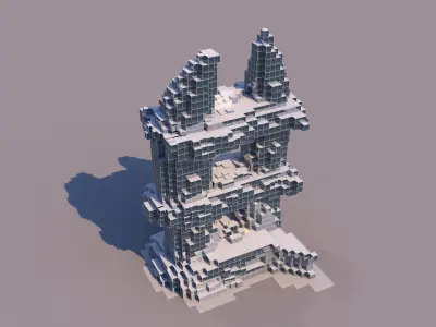 0183 - Skyscraper Architecture 3D Project - 2D Drawings 3D model